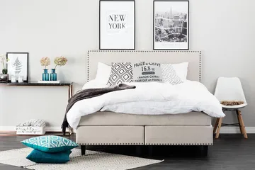 Jolie Komplett Sängpaket 180x200 cm - Beige - Möbler - Säng - Kontinentalsäng
