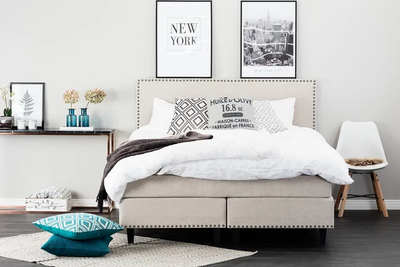 Jolie Komplett Sängpaket 180x200 cm - Beige - Möbler - Säng - Kontinentalsäng