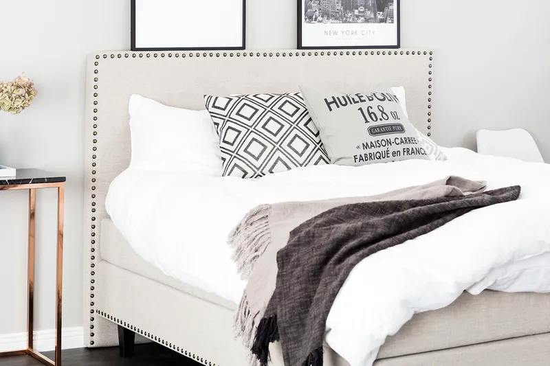 Jolie Komplett Sängpaket 180x200 cm - Beige - Möbler - Säng - Kontinentalsäng