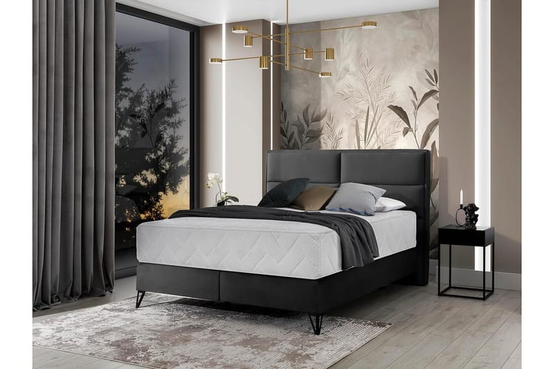Kasyap Sängpaket Ramsäng 160x200 cm - Grå - Möbler - Säng - Komplett sängpaket