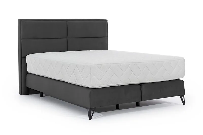 Kasyap Sängpaket Ramsäng 160x200 cm - Grå - Möbler - Säng - Komplett sängpaket