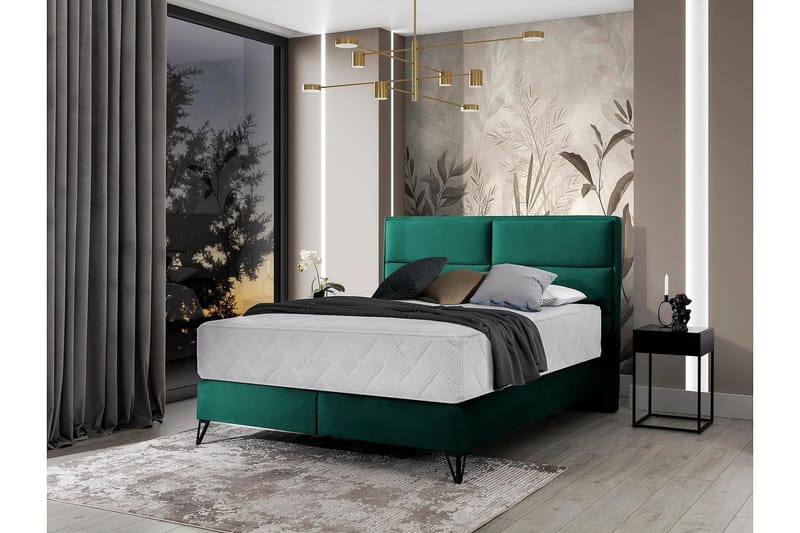 Kasyap Sängpaket Ramsäng 160x200 cm - Grön - Möbler - Säng - Komplett sängpaket