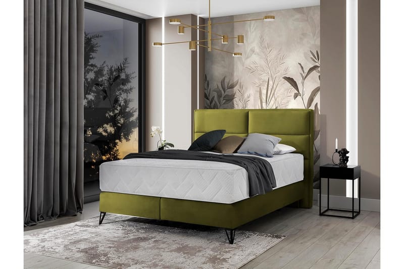Kasyap Sängpaket Ramsäng 160x200 cm - Grön - Möbler - Säng - Komplett sängpaket