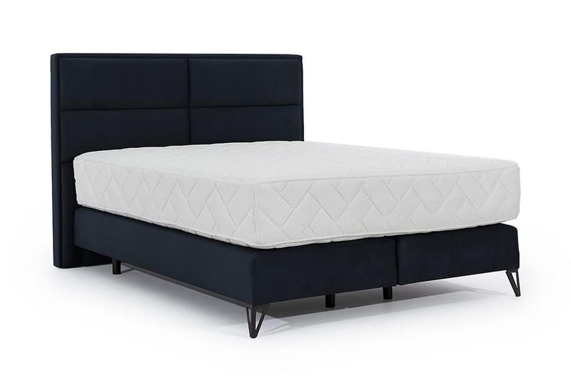 Kasyap Sängpaket Ramsäng 160x200 cm - Mörkblå - Möbler - Säng - Komplett sängpaket