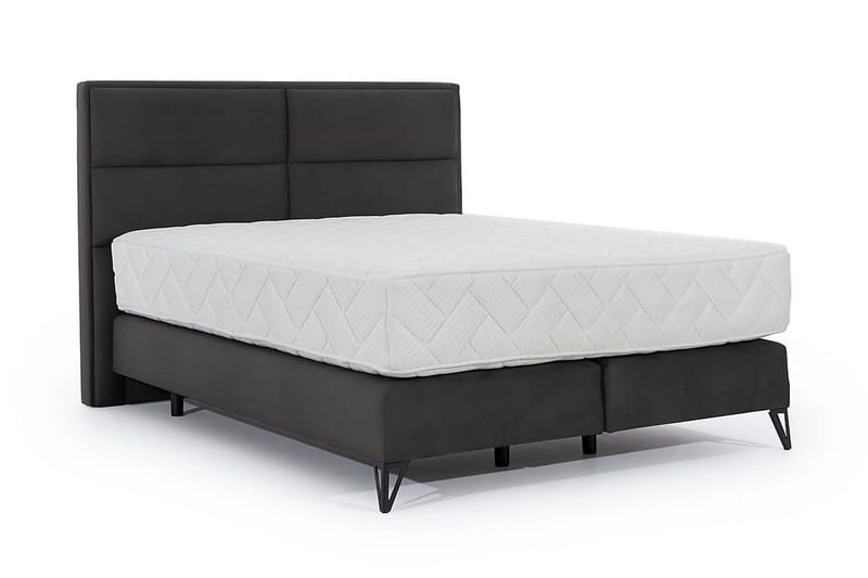 Kasyap Sängpaket Ramsäng 160x200 cm - Mörkgrå - Möbler - Säng - Komplett sängpaket