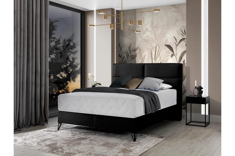 Kasyap Sängpaket Ramsäng 160x200 cm - Svart - Möbler - Säng - Komplett sängpaket