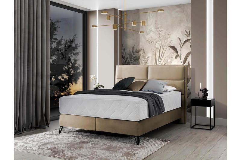 Kasyap Sängpaket Ramsäng 180x200 cm - Beige - Möbler - Säng - Komplett sängpaket