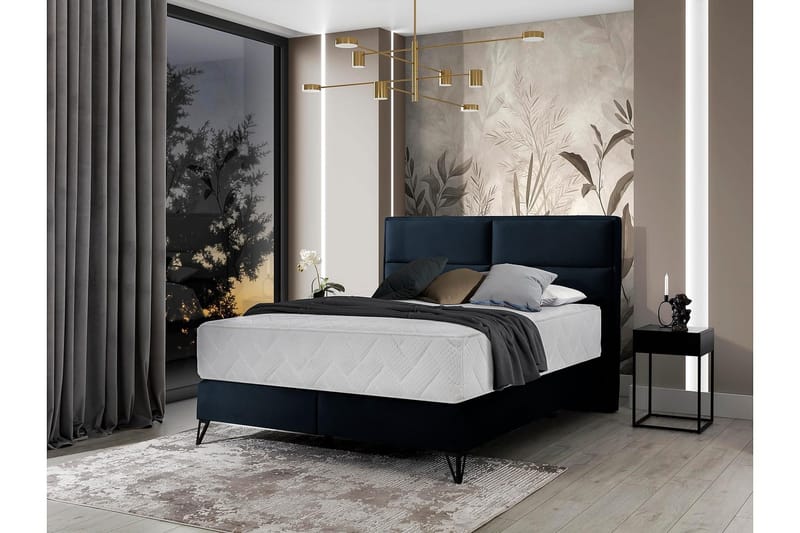 Kasyap Sängpaket Ramsäng 180x200 cm - Mörkblå - Möbler - Säng - Komplett sängpaket