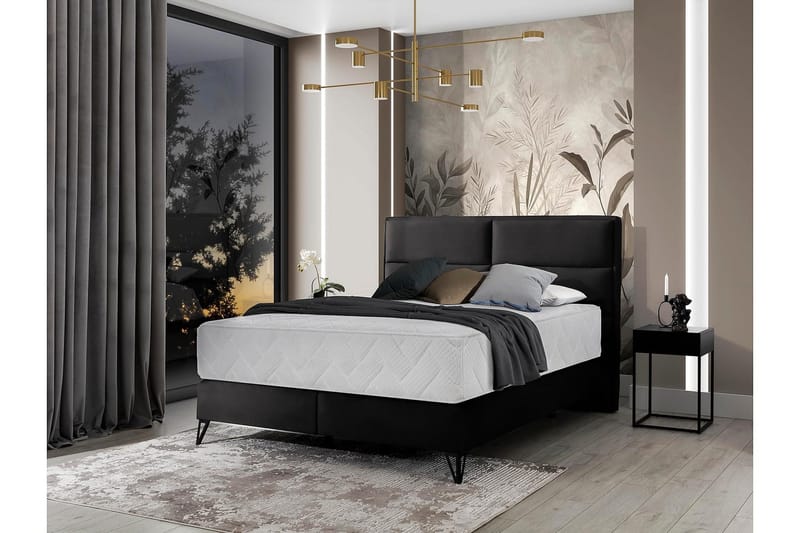 Kasyap Sängpaket Ramsäng 180x200 cm - Mörkgrå - Möbler - Säng - Komplett sängpaket