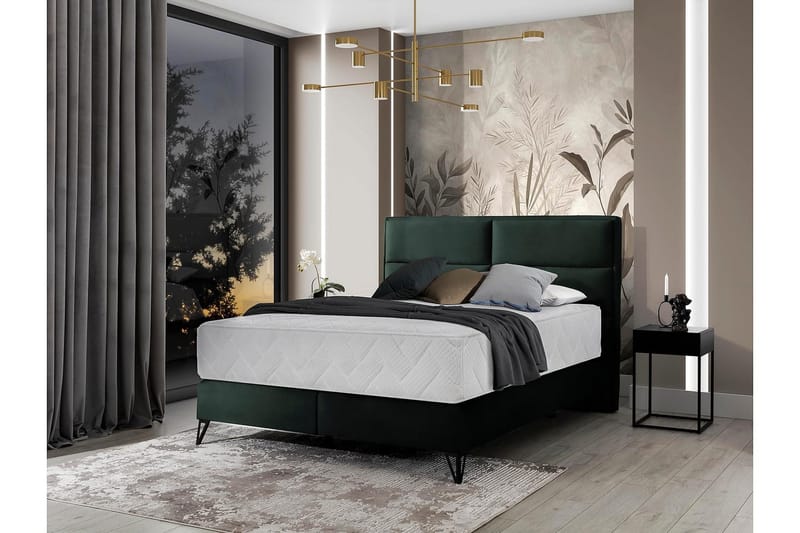 Kasyap Sängpaket Ramsäng 180x200 cm - Mörkgrön - Möbler - Säng - Komplett sängpaket
