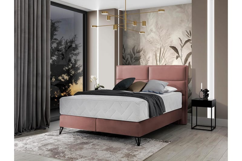 Kasyap Sängpaket Ramsäng 180x200 cm - Rosa - Möbler - Säng - Komplett sängpaket