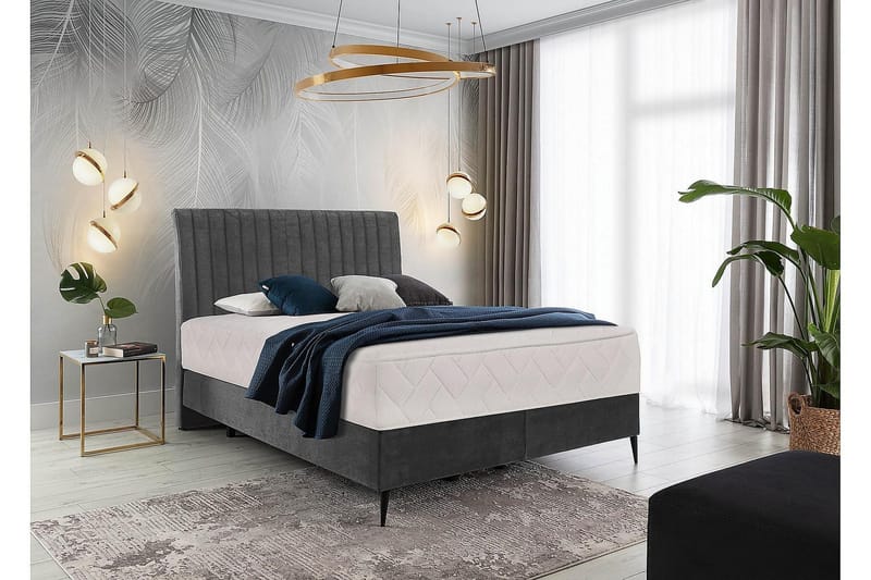 Katsuo Sängpaket Ramsäng 160x200 cm - Grå - Möbler - Säng - Komplett sängpaket