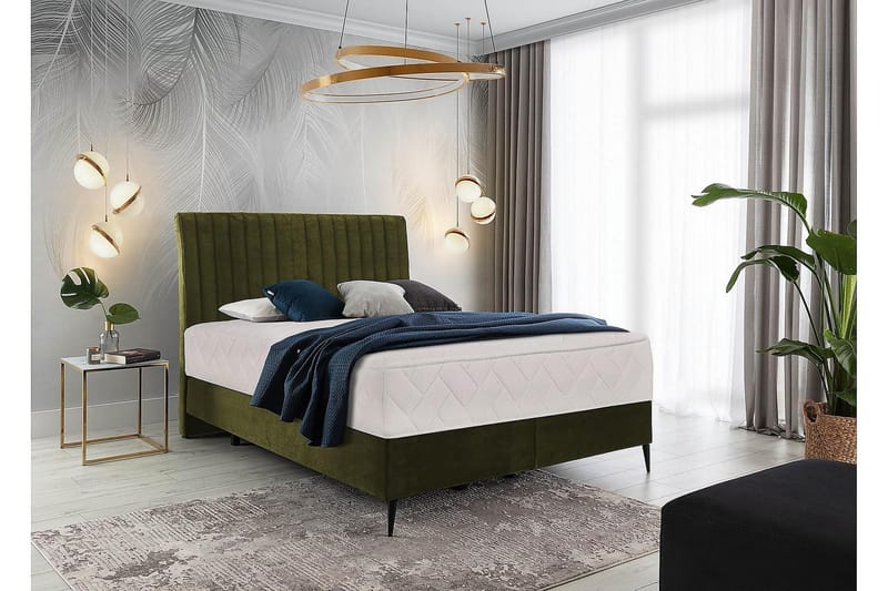 Katsuo Sängpaket Ramsäng 160x200 cm - Mörkgrön - Möbler - Säng - Komplett sängpaket