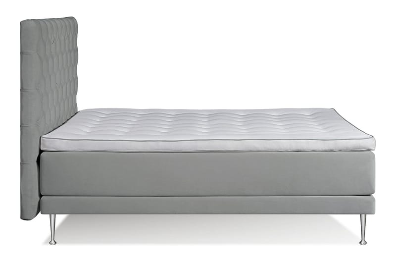 Kolina Kontinentalsäng 160 - Ljusgrå - Komplett sängpaket