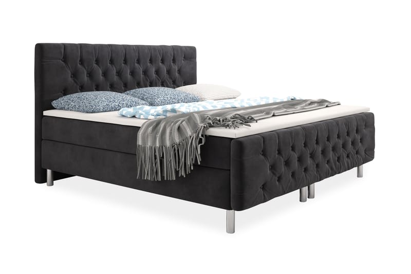 Komplett Sängpaket Allesio 160x200 - Svart - Möbler - Säng - Komplett sängpaket