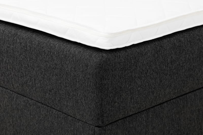 Komplett Sängpaket Boxy Svart/Grå - 180x200 cm - Säng med förvaring - Komplett sängpaket