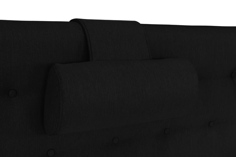 Komplett Sängpaket Brighton Knappar Svart - 180 cm - Kontinentalsäng - Dubbelsäng - Komplett sängpaket