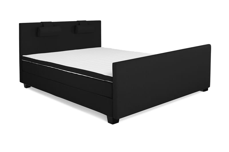 Komplett Sängpaket Brighton Svart - 160 cm - Kontinentalsäng - Dubbelsäng - Komplett sängpaket