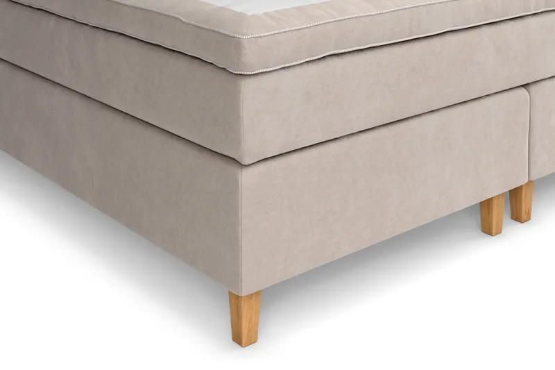 Komplett Sängpaket Celine  210x210 cm - Beige|Sammet - Möbler - Säng - Kontinentalsäng