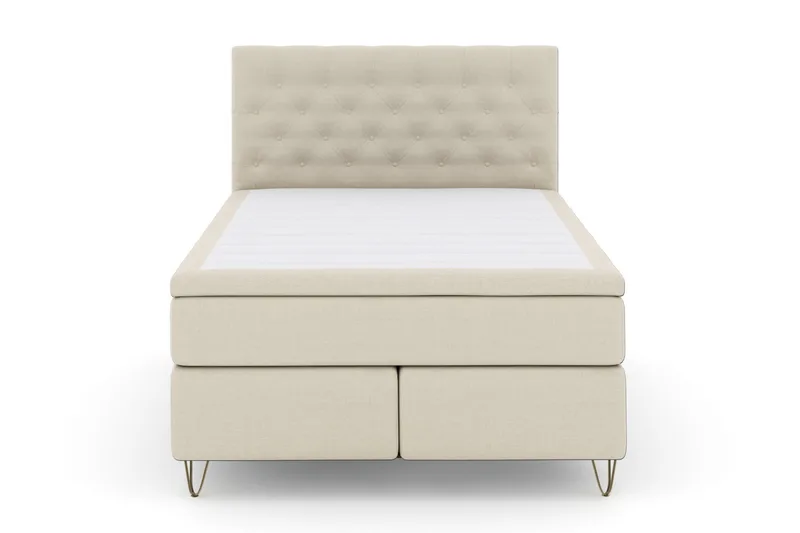 Komplett Sängpaket Choice No 5 160x200 Fast Watergel - Beige|Metall V-form - Möbler - Säng - Kontinentalsäng