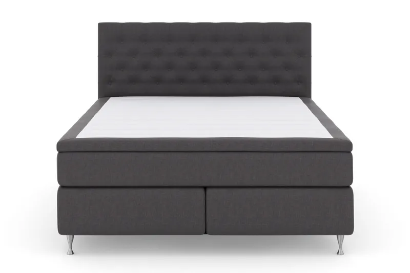 Komplett Sängpaket Choice No 5 160x200 Medium Latex, Mörkgrå|Silver