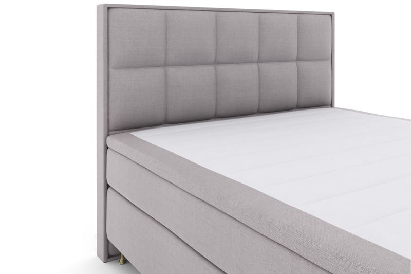 Komplett Sängpaket Choice No 5 180x200 Medium Latex - Ljusgrå|Guld - Kontinentalsäng - Dubbelsäng - Komplett sängpaket