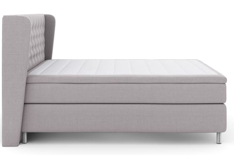 Komplett Sängpaket Choice No 5 210x210 Fast Latex - Ljusgrå|Metall - Kontinentalsäng - Dubbelsäng - Komplett sängpaket