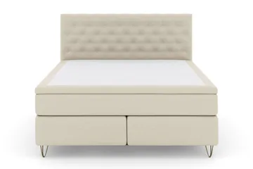 Komplett Sängpaket Choice No 5 210x210 Fast Watergel - Beige|Metall V-form - Möbler - Säng - Kontinentalsäng