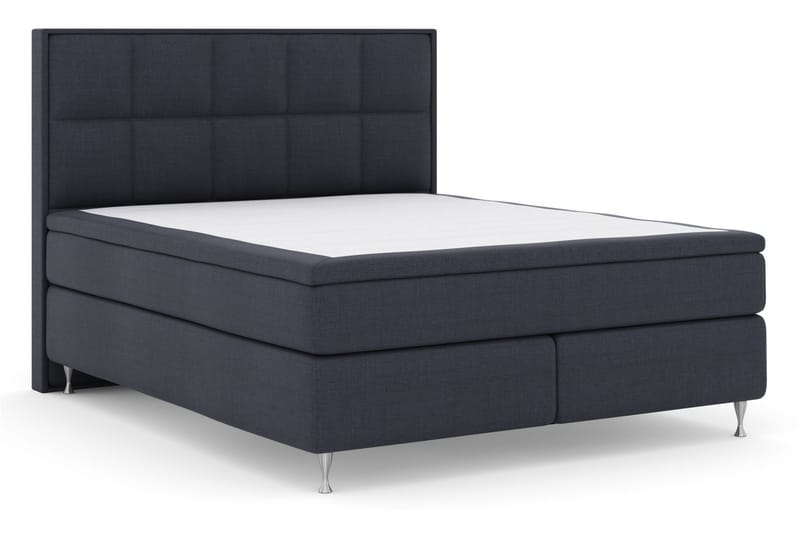 Komplett Sängpaket Choice No 5 210x210 Fast/Medium Watergel - Blå|Silver - Kontinentalsäng - Dubbelsäng - Komplett sängpaket