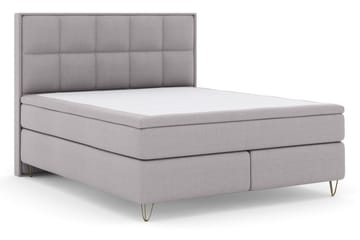 Komplett Sängpaket Choice No 5 210x210 Fast/Medium Watergel - Ljusgrå|Metall V-form - Möbler - Säng - Kontinentalsäng