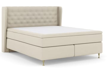Komplett Sängpaket Choice No 5 210x210 Medium Watergel - Beige|Guld - Möbler - Säng - Kontinentalsäng