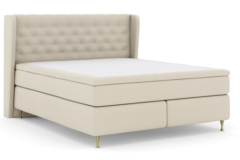 Komplett Sängpaket Choice No 5 210x210 Medium Watergel - Beige|Guld - Möbler - Säng - Kontinentalsäng