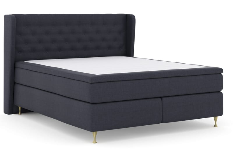 Komplett Sängpaket Choice No 5 210x210 Medium Watergel - Blå|Guld - Möbler - Säng - Kontinentalsäng