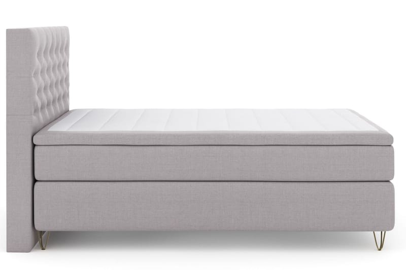 Komplett Sängpaket Choice No 6 140x200 Medium Memory/Pocket - Ljusgrå|Metall V-form - Kontinentalsäng - Komplett sängpaket