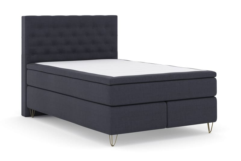 Komplett Sängpaket Choice No 6 140x200 Medium Watergel - Blå|Metall V-form - Kontinentalsäng - Komplett sängpaket