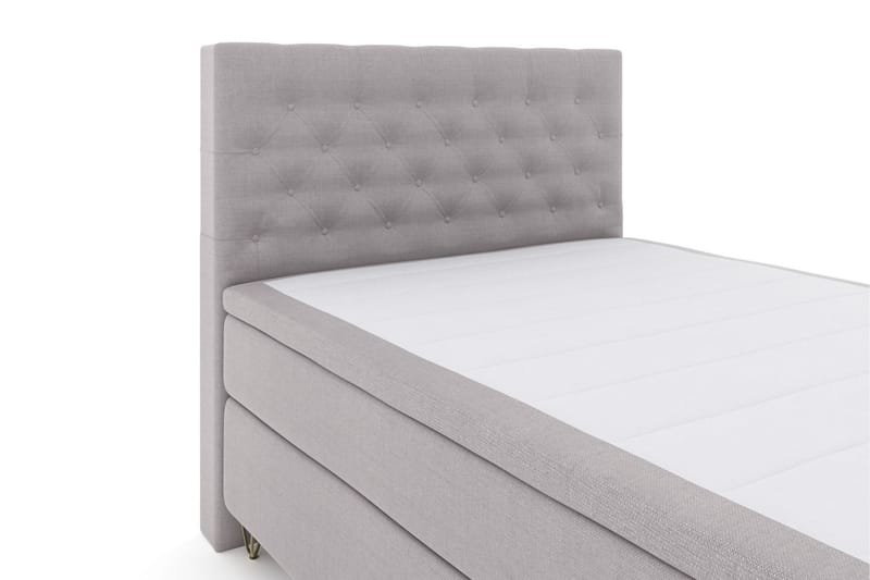 Komplett Sängpaket Choice No 6 140x200 Medium Watergel - Ljusgrå|Metall V-form - Kontinentalsäng - Komplett sängpaket