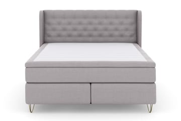 Komplett Sängpaket Choice No 6 160x200 Fast Watergel - Ljusgrå|Metall V-form - Möbler - Säng - Kontinentalsäng