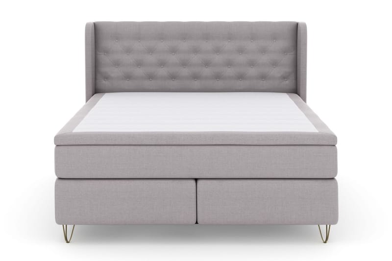 Komplett Sängpaket Choice No 6 160x200 Fast Watergel - Ljusgrå|Metall V-form - Möbler - Säng - Kontinentalsäng