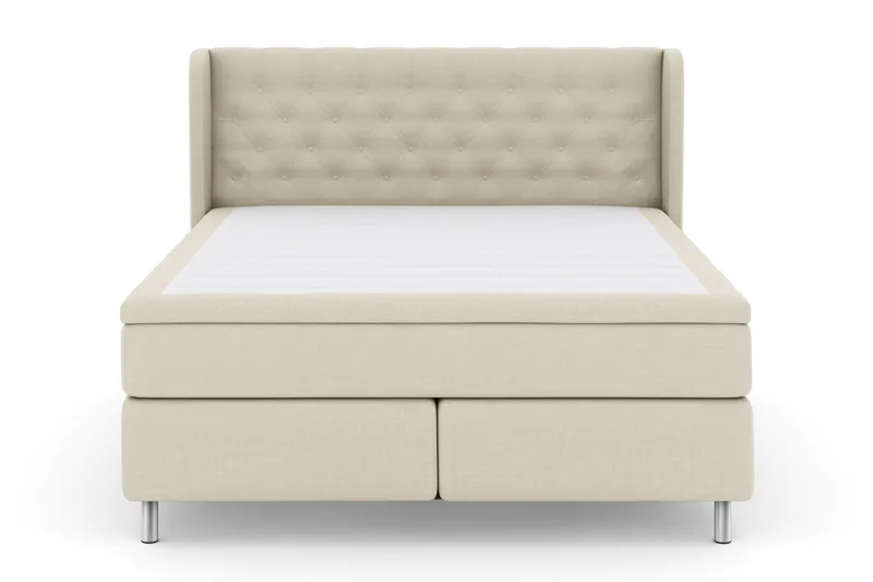 Komplett Sängpaket Choice No 6 180x200 Fast Memory/Pocket, Beige|Metall