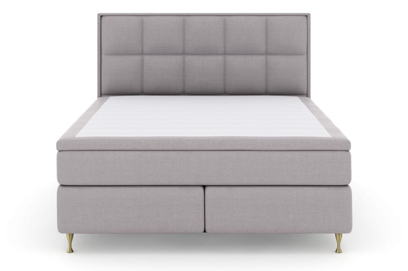 Komplett Sängpaket Choice No 6 210x210 Fast/Medium Watergel - Ljusgrå|Guld - Möbler - Säng - Kontinentalsäng