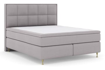 Komplett Sängpaket Choice No 6 210x210 Fast/Medium Watergel - Ljusgrå|Guld - Möbler - Säng - Kontinentalsäng