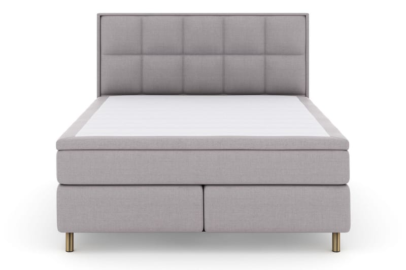Komplett Sängpaket Choice No 6 210x210 Medium Latex/Memory - Ljusgrå|Koppar - Kontinentalsäng - Dubbelsäng - Komplett sängpaket