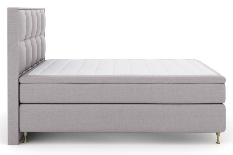 Komplett Sängpaket Choice No 6 210x210 Medium Memory/Pocket - Ljusgrå|Guld - Möbler - Säng - Kontinentalsäng