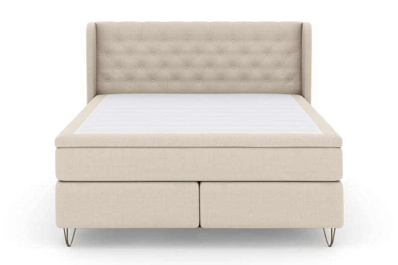 Komplett Sängpaket Choice No 6 210x210 Medium Watergel - Beige|Metall V-form - Möbler - Säng - Kontinentalsäng