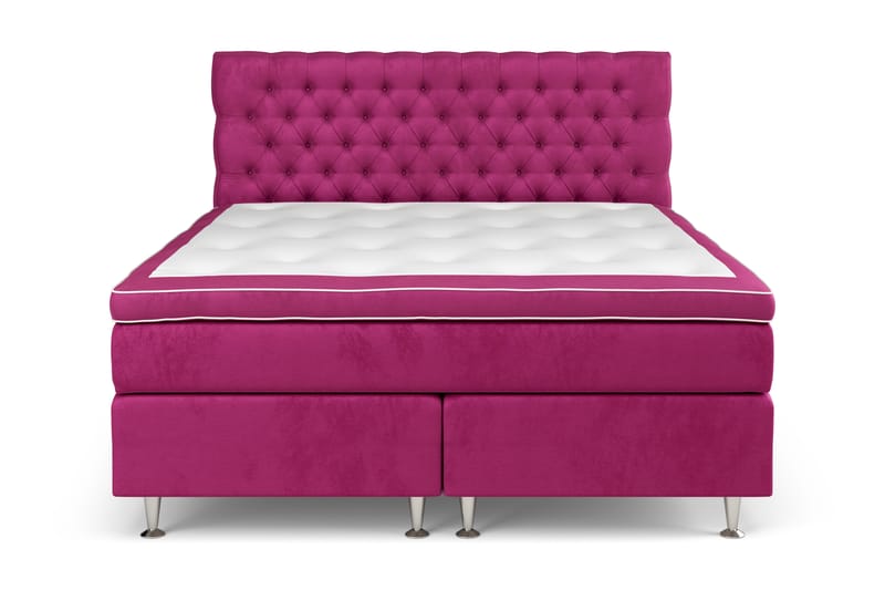 Komplett Sängpaket Estelle 180x200 cm - Rosa|Sammet - Kontinentalsäng - Komplett sängpaket