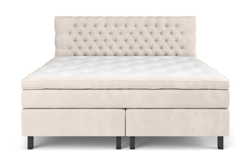 Komplett Sängpaket Estelle 210x210 cm, Beige|Sammet