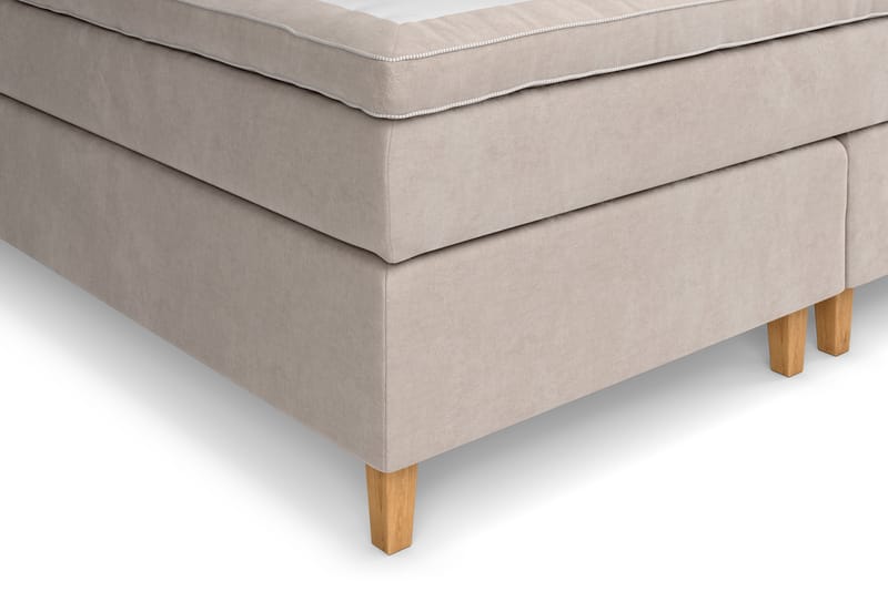 Komplett Sängpaket Estelle 210x210 cm - Beige|Sammet - Möbler - Säng - Kontinentalsäng