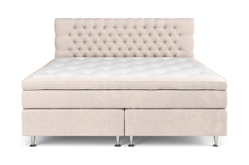 Komplett Sängpaket Estelle 210x210 cm, Beige|Sammet