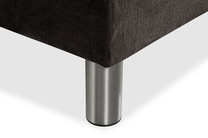 Komplett Sängpaket Rebeca 120x200 cm Knapp Gavel - Mörkgrå|Sammet - Möbler - Säng - Kontinentalsäng