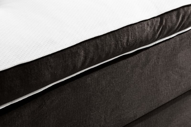 Komplett Sängpaket Rebeca 120x200 cm Knapp Gavel - Mörkgrå|Sammet - Möbler - Säng - Kontinentalsäng